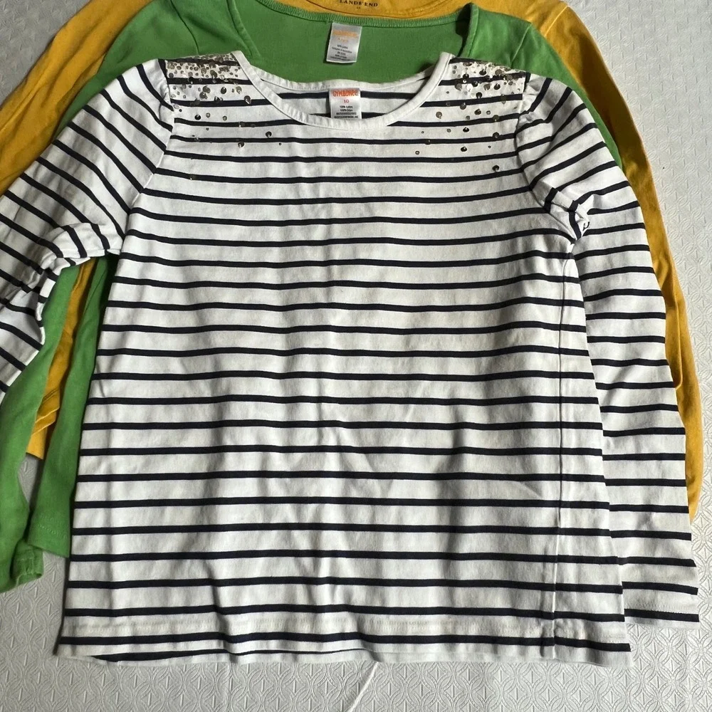 Gymboree Lands End Girls Top Sweater Lot 8pc Size 10 12 L Poodle Owl Graphic Tee